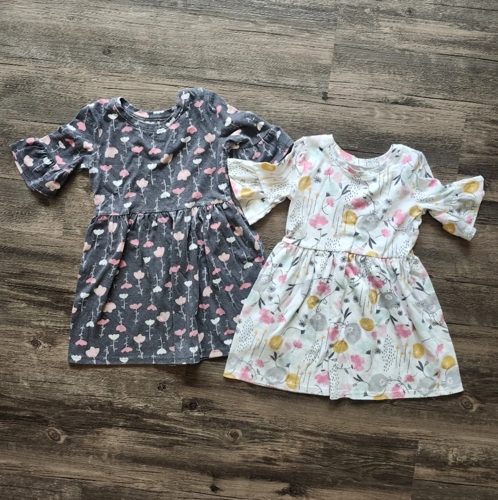 Jumping Beans 3t Bell Sleeve Floral Dress Bundle